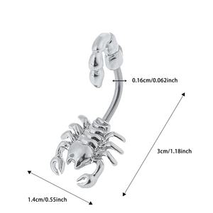 Gioielli per piercing alla pancia in acciaio inossidabile anello per <span class=keywords><strong>ombelico</strong></span> con pancia di scorpione personalizzato di alta qualità <span class=keywords><strong>all</strong></span>'ingrosso - Product Image 4