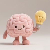 Peluche intelligente personnalisée avec ampoule, jouet éducatif en peluche douce, poupée créative intelligente en peluche