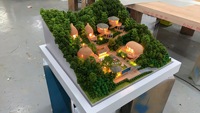 Services de modélisation architecturale pour hôtels, musées et plans d'aménagement, conception de fermes en plastique ABS