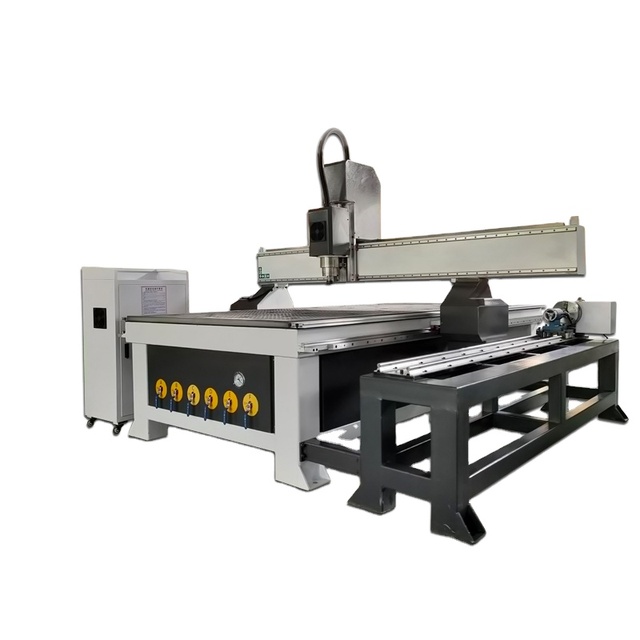 Woodworking Machinery for Furniture 1325 Cnc 3 Axis Wood Carving Router With Rotating Shaft Linear Cnc Router