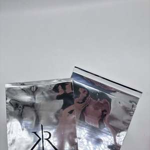 Custom LOGO Eco-Friendly Waterproof Metallic Poly Shipping Mailer <b>Silver</b> Mailing <b>Bags</b> for Socks <b>and</b> Fur - Product Image 3