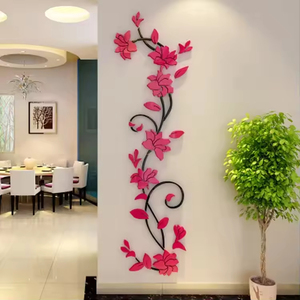 <span class=keywords><strong>Adesivo</strong></span> Murale in Acrilico a Forma di Fiore, Decorazione Casa, Adesivi Impermeabili, Rosa Decorativa per Sfondo Soggiorno, <span class=keywords><strong>Adesivo</strong></span> Murale 3D - Product Image 1