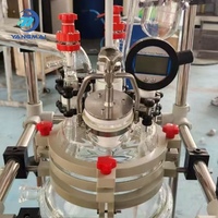 Reactor de Vidrio de Doble Capa Bench Pilot de 20L para Destilación de Solventes y Reacción a Temperatura Constante