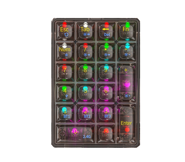 Attack Shark K21 Wireless Tri-mode Numeric Mechanical Keyboard Hot-Swappable 21 Keys Mini Numpad Keypad