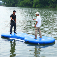 Campo de Pickleball Flotante de Inflado Rápido para Actividades Acuáticas en Resorts, para Alquiler Comercial