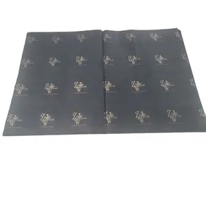 17GSM Black Paper Supplier Custom Brand Gold Logo Printing Gift Wrapping Tissue Paper Clothes for Packing