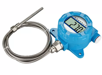 Termometer Probe Tahan Air Resolusi 0.1C Layar LCD Digital Bahan Stainless Steel USB IP56 Tahan Air Suhu Tinggi OEM 1 Tahun