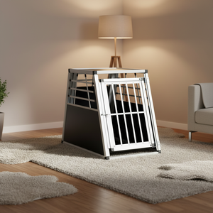 Cage de transport pour chien en alliage, vente en gros, aluminium, modèle populaire, double <span class=keywords><strong>porte</strong></span>, vente directe usine - Product Image 2
