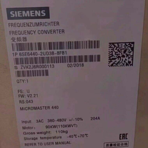 6SE6 440 <span class=keywords><strong>2UD38</strong></span> <span class=keywords><strong>8FA1</strong></span> Nuevo <span class=keywords><strong>6SE6440</strong></span> 90kW 380V Nuevo PLC de Automatización Industrial Original en Stock para Programación Dedicada - Product Image 1