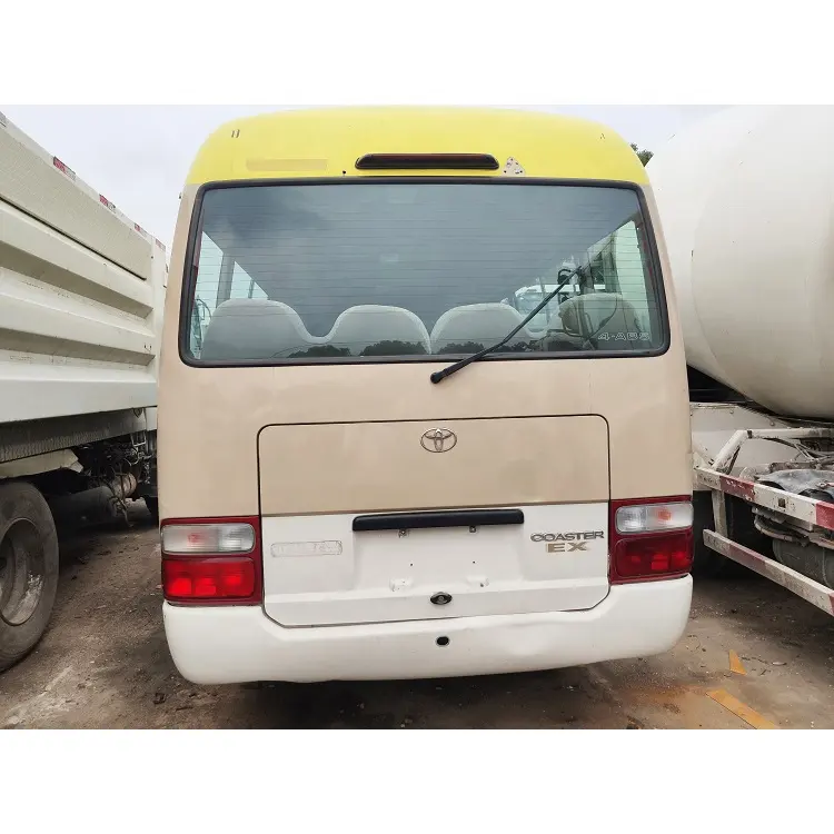 Japan TOYOTA Bus Used 17/19seats Coaster Mini Bus with sliding door