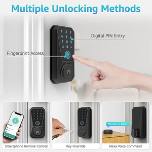 Key sinh trắc học điện tử an ninh lõi Ổ khóa cửa nhà máy có nguồn gốc thẻ vân tay cho cửa gỗ Wifi ứng dụng mạng có thể truy cập - Product Image 3