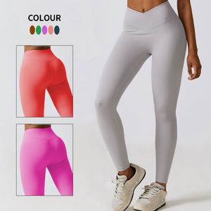 Leggings de sport pour femmes à taille haute en V, pour la gym, le fitness et le yoga, avec effet push-up fessier - Product Image 2
