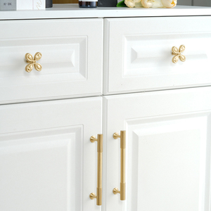 Cabinet <strong>Door</strong> Single Hole Handle Modern Tapered Base Drawer Pure Brass Handle Cylindrical Vertical Stripe Furniture <strong>Door</strong> Handle - Product Image 6