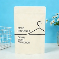 Sacs en Mylar personnalisés imprimés brillants ou mats réutilisables 30x40cm avec fermeture éclair étanche de haute qualité pour emballage de vêtements et chaussettes