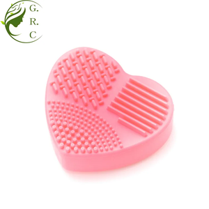 Cœur vert Silicone <span class=keywords><strong>pinceaux</strong></span> de <span class=keywords><strong>maquillage</strong></span> Facial épurateur outils de nettoyage savon shampooing nettoyage brosse de <span class=keywords><strong>maquillage</strong></span> tapis de nettoyage - Product Image 4