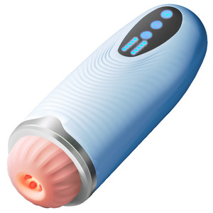 Realistis ABS Vagina buatan elektrik, cangkir masturbasi hisap tahan air + suara fitur dapat ditarik baterai 500mAh - Product Image 2