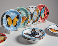 Assiettes jetables biodégradables Matière première Plats en papier Fournitures de fête