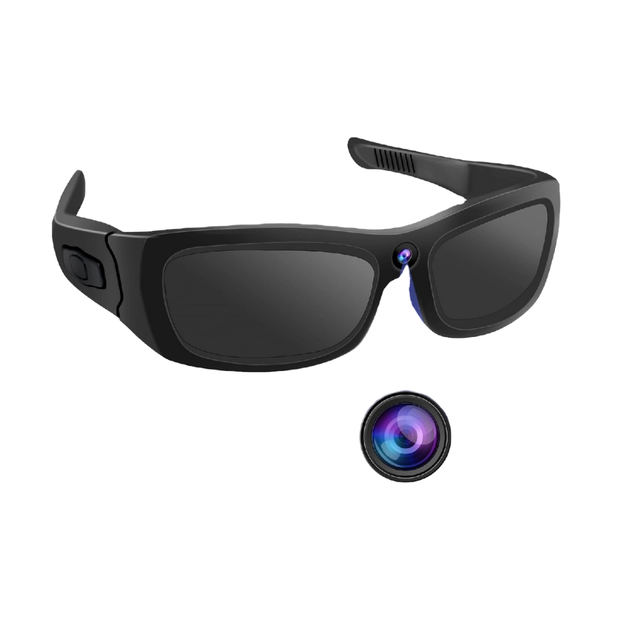 Smart Action Sports Sunglasses 1080P HD CMOS Camera 5MP 120 Wide Angle Audio Video Recording Phone Call Music