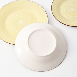 Hot Sale Ofen befeuertes 18-teiliges Keramik-Teller-Set Einzigartige Glasur <span class=keywords><strong>variation</strong></span> Farbe Emaille-Technik Premium-Geschirr - Product Image 4