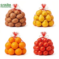 Sac en filet pour oignon rouge, sac en filet en plastique extrudé pour légumes et fruits