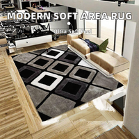 Grand tapis de sol moderne de style nordique en polyester, couleur unie, doux, antimicrobien, résistant aux taches, pour chambre à coucher et salon