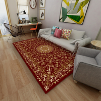 Tapis de salon et chambre à coucher en velours cristal, style pastoral, à poils ras, forme rectangulaire, en polyester, modèles personnalisables