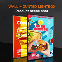 Caja de luz de menú LED ultrafina al por mayor con precio de fábrica póster de lámpara de impresión de doble cara/una cara