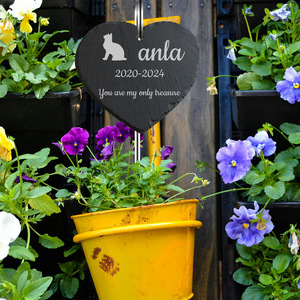 Lápida Conmemorativa Vertical Personalizada para Mascotas, Decoración de Jardín, Maceta de Metal para Exteriores - Product Image 2