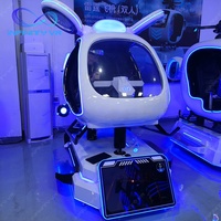 Simulateur de cockpit d'hélicoptère VR, machine de jeu de vol avec construction en fibre de verre pour une utilisation en extérieur dans les aéroports et les parcs d'attractions