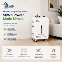Système de stockage d'énergie solaire tout-en-un Plug & Play 6200W 5kWh avec batterie LiFePO4 et roues pour camping-car et usage domestique
