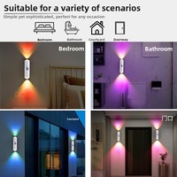 Lampe LED rechargeable à détecteur de mouvement pour armoire, lumière d'ambiance murale activée par le mouvement, veilleuse pour couloirs, escaliers et cuisines