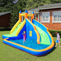 Château gonflable personnalisé pour enfants, avec toboggan, pour usage domestique, en tissu Oxford 420D+840D, facile à installer