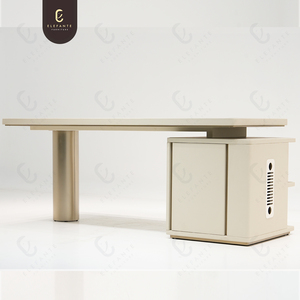 Retro kem màu be tối giản Ông Chủ Bàn máy tính văn phòng nhà thép không gỉ bàn Ông Chủ - Product Image 6