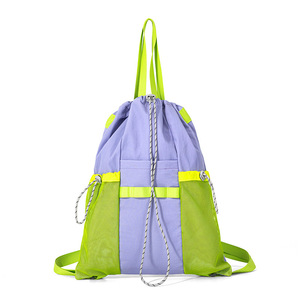 Sac à dos de <span class=keywords><strong>randonnée</strong></span> léger avec fermeture à cordon pour la <span class=keywords><strong>randonnée</strong></span> en plein air, sac de sport portable à double bandoulière pour <span class=keywords><strong>femme</strong></span> - Product Image 2