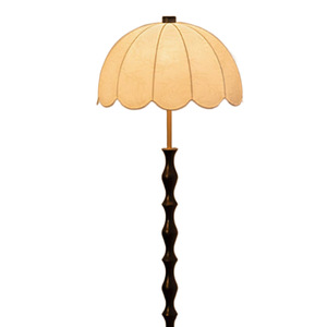 Lámpara de pie decorativa vintage de madera de fresno negro, 45x150 cm, fuente de luz LED, control de interruptor, dormitorio, sala de estar, mesita de noche - Product Image 4