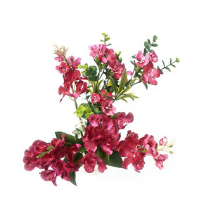 Arrangement de fleurs artificielles réalistes de type <span class=keywords><strong>Sweet</strong></span> <span class=keywords><strong>William</strong></span> dans une bouteille en verre transparent avec eau artificielle, décoration élégante pour la maison, vente en gros - Product Image 5