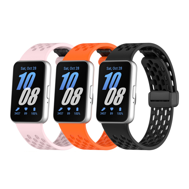 Sport Magnetic Strap for Samsung Galaxy Fit 3 Smart Watch Silicone Folding Buckle Wristband for Samsung Galaxy Fit 3 Bracelet