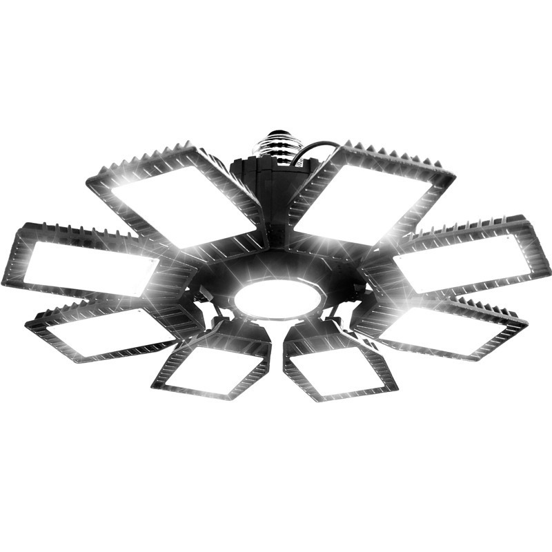 Multi Directional Ceiling Light 3 Leaves High Brightness Led Garage Light As Warehouse Shop Market Stall High Bay Light