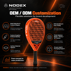 NODEX Padel-Schläger Carbon 24K Gold Diamantform Maximale Leistung OEM ODM Eigenes Logo Professionell Großhandel - Product Image 4