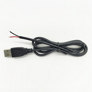 Venta al por mayor cable de carga USB2.0 de un solo cabezal cable de alimentación USB de 2 núcleos para lámparas de mesa LED - Product Image 1