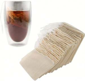 Tissu de gaze, filtre en maille, sachet de thé, emballage réutilisable, qualité alimentaire, chanvre biologique non blanchi, coton biologique écologique, emballage de thé blanc - Product Image 3