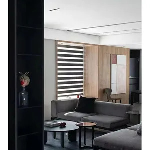 Cortinas elétricas sem fio para blackout, cortinas de tecido sem fio Smart Zebra, em oferta