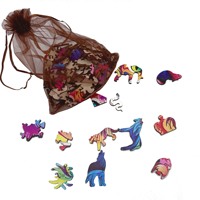 Puzzles en bois en forme d'animaux uniques, avec 51 à 100 pièces, pour adultes et enfants, DIY