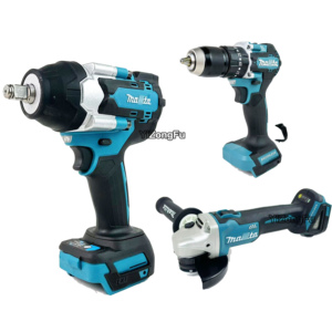 Bộ dụng cụ điện cầm tay không chổi than: máy vặn bu lông, máy mài góc, 18V Li-on, bộ dụng cụ Makitta, bộ dụng cụ kết hợp - Product Image 1