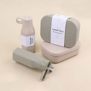 Ý tưởng sản phẩm mới <span class=keywords><strong>2025</strong></span> tùy chỉnh lò vi sóng an toàn leakproof cuộc sống BPA free Silicone trẻ em Hộp Ăn Trưa cho người lớn văn phòng witwater chai - Product Image 3