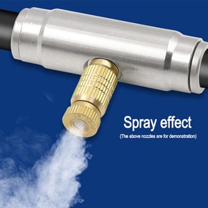 10/24 UNC Garden Outdoor Cooling System Spray Nozzles Dust Control Mist Nozzle Sprinkler Brass Misting Nozzles Tees - Product Image 4