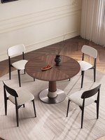Table à manger ronde de style moderne du milieu du siècle, plateau en bois massif avec base en piédestal, table de cuisine pour salle à manger, vente en gros
