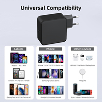 USB-C 120W GaN PC tahan api pengisi daya dinding QC 3.0/PD dapat dilipat kabel ditarik ramah lingkungan ponsel 5V/2A