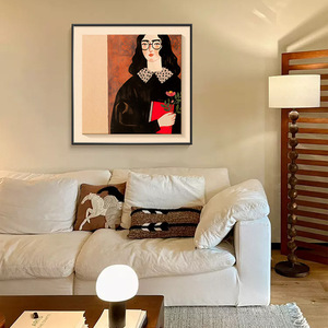 Peintures de couple âgé de style Maillard sur toile encadrée, art mural pour la décoration du salon - Product Image 3