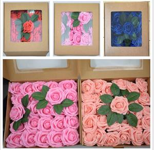 <span class=keywords><strong>Rosas</strong></span> artificiales de espuma de PE, cabezas de <span class=keywords><strong>rosas</strong></span> rojas de aspecto Real para ramos de boda artesanales, arreglos de centros de mesa, 25 uds. - Product Image 6